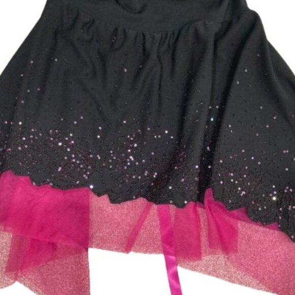 Rampage Strapless Black Mini Dress with Pink Tulle & Sequin Hem Detail - LNC - Picture 4 of 6